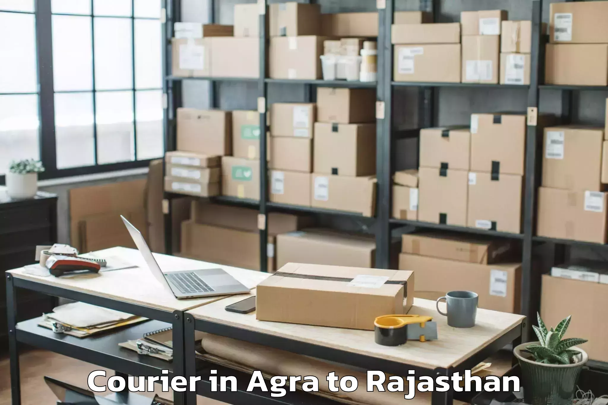 Top Agra to Nadbai Courier Available